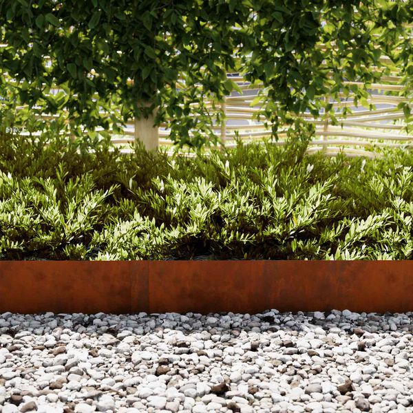 vidaXL Fűszeg&eacute;lyez&eacute;s 50 pcs Barna 100 x 0.05 x 20 cm Időj&aacute;r&aacute;s&aacute;ll&oacute; ac&eacute;l