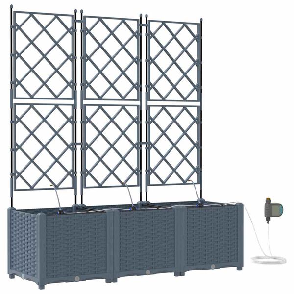 vidaXL Kerti cser&eacute;p 3 pcs Vil&aacute;gossz&uuml;rke Ac&eacute;l