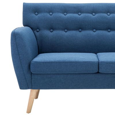 vidaXL 3 személyes kék szövet kanapé 172 x 70 x 82 cm