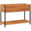 vidaXL t&ouml;m&ouml;r ak&aacute;cfa &eacute;s ac&eacute;l kerti vir&aacute;gtart&oacute; polccal 110 x 45 x 80 cm