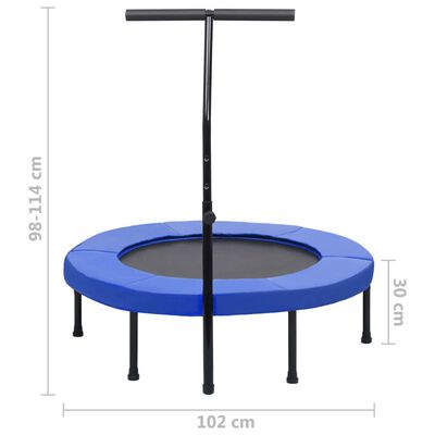 vidaXL fitnesz trambulin kapaszkodóval és biztonsági párnázással 102 cm