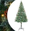 vidaXL Mű kar&aacute;csonyfa 300 LED-del &aacute;llv&aacute;nnyal Z&ouml;ld 180 cm PVC &eacute;s Ac&eacute;l