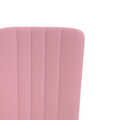 vidaXL 2 db rózsaszín bársony étkezőszék