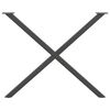 vidaXL 2 db antracitszürke X alakú acél étkezőasztal láb 90 x (72-73) cm