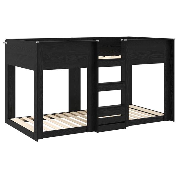 vidaXL Sz&uuml;kidő &aacute;gy Fekete t&ouml;lgy 75 x 190 cm Faanyag