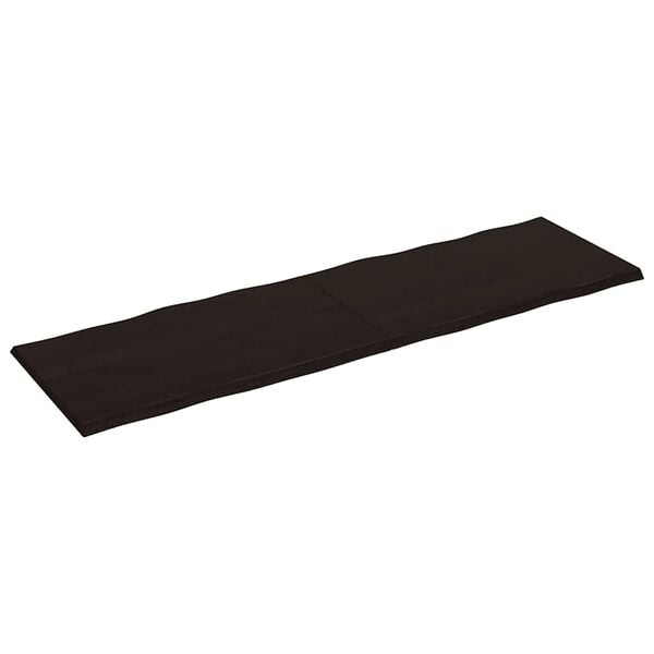 vidaXL sötétbarna kezelt tömör asztallap 200x60x(2-4) cm