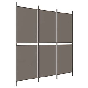 vidaXL 3 paneles antracitsz&uuml;rke sz&ouml;vet t&eacute;relv&aacute;laszt&oacute; 150x180 cm