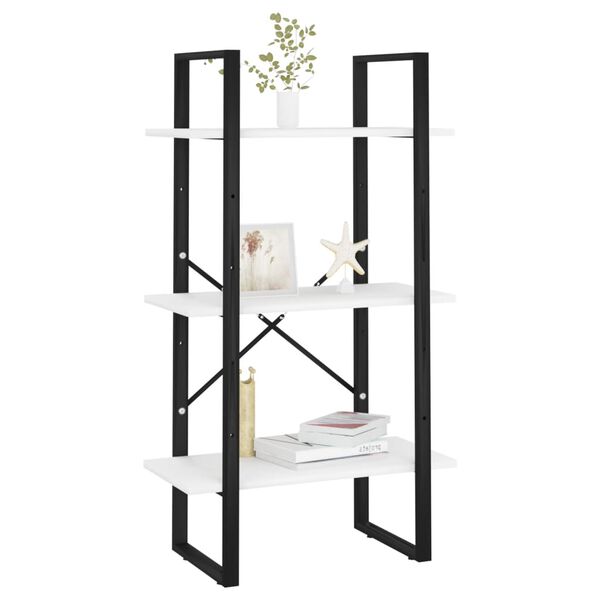 vidaXL fehér forgácslap tárolópolc 60 x 30 x 105 cm