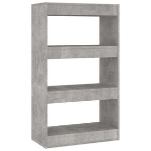 vidaXL betonsz&uuml;rke szerelt fa k&ouml;nyvszekr&eacute;ny/t&eacute;relv&aacute;laszt&oacute; 60x30x103 cm