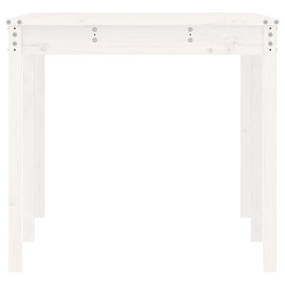 vidaXL fehér tömör fenyőfa kerti asztal 159,5 x 82,5 x 76 cm