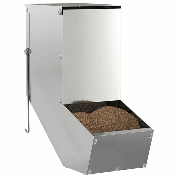 vidaXL Ny&uacute;l Etető Ez&uuml;st 12,5 x 26 x 28,5 cm Horganyzott ac&eacute;l