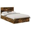 vidaXL T&aacute;rol&oacute;s &Aacute;gy fi&oacute;kkal F&uuml;st&ouml;lt t&ouml;lgy 135 x 190 cm Szerelt Fa