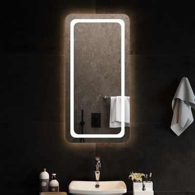 vidaXL LED-es fürdőszobatükör 50x100 cm