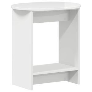 vidaXL Oldal asztal Magasf&eacute;nyű Feh&eacute;r 50 x 39,5 x 55 cm Szerelt Fa