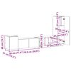 vidaXL TV szekr&eacute;ny garnit&uacute;ra 3 pcs Sz&uuml;rke Sonoma Faanyag