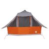 vidaXL Tipi s&aacute;tor tetővel Sz&uuml;rke &eacute;s narancs 358 x 296 x 258 cm taft