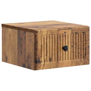 vidaXL Fali &eacute;jjeli szekr&eacute;ny Antik Fa 33 x 34,5 x 20 cm Szerelt Fa