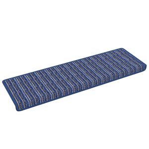 vidaXL &Ouml;ntapad&oacute;s l&eacute;pcsőszőnyegek Cs&iacute;kos 15 pcs K&eacute;k 65 x 21 x 4 cm