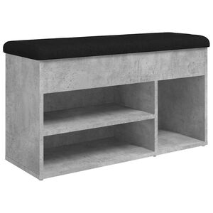 vidaXL betonsz&uuml;rke szerelt fa cipőt&aacute;rol&oacute; pad 82 x 32 x 45,5 cm