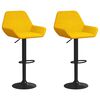 vidaXL 2 db mustársárga bársony bárszék