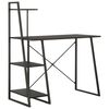 vidaXL fekete &iacute;r&oacute;asztal polcrendszerrel 102 x 50 x 117 cm