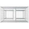 vidaXL Gabion emelt &aacute;gy Ez&uuml;st 90 x 50 x 80 cm Horganyzott ac&eacute;l