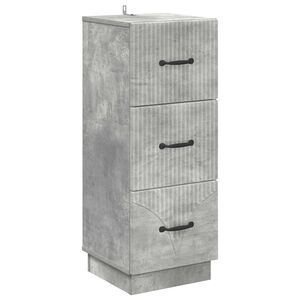 vidaXL Fi&oacute;kos szekr&eacute;ny Betonsz&uuml;rke 33 x 34,5 x 87 cm Szerelt Fa