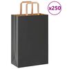 vidaXL 250 db fekete pap&iacute;rzacsk&oacute;k foganty&uacute;kkal 21x11x31 cm