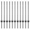 vidaXL Ker&iacute;t&eacute;soszlop 11 pcs Sz&uuml;rke 80 cm Ac&eacute;l