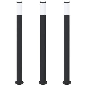 vidaXL 3 db oszlopl&aacute;mpa 110 cm rozsdamentes ac&eacute;l IP44