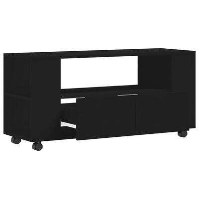 vidaXL fekete szerelt fa TV-szekrény 102x34,5x43 cm