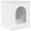 vidaXL Macska H&aacute;z F&eacute;nyes Feh&eacute;r 53 x 52 x 62 cm Szerelt Fa