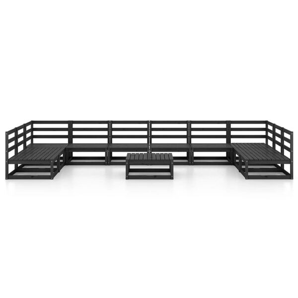 vidaXL 11 részes tömör fenyőfa kerti ülőgarnitúra