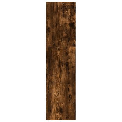 vidaXL füstös tölgyszínű szerelt fa sarokszekrény 33 x 33 x 132 cm