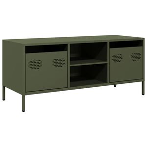 vidaXL ol&iacute;vaz&ouml;ld hidegen hengerelt ac&eacute;l TV-szekr&eacute;ny 101,5x39x43,5 cm