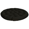 vidaXL Papasan sz&eacute;k p&aacute;rna VIANEN 100% poli&eacute;szter Fekete &Oslash; 100 x 12 cm