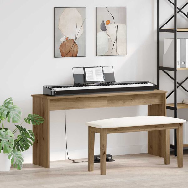 vidaXL Billentyű&aacute;llv&aacute;ny Artisan t&ouml;lgy 130 x 32 x 64 cm Faanyag