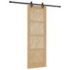 vidaXL Cs&uacute;sz&oacute; ajt&oacute; Term&eacute;szetes &eacute;s Fekete 73,5 x 211 cm T&ouml;m&ouml;r Fenyőfa