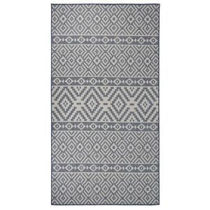 vidaXL k&eacute;k cs&iacute;kos lapos sz&ouml;v&eacute;sű k&uuml;lt&eacute;ri szőnyeg 80 x 150 cm