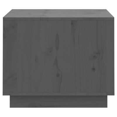 vidaXL szürke tömör fenyőfa dohányzóasztal 120 x 50 x 40,5 cm