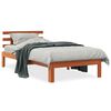 vidaXL viaszbarna t&ouml;m&ouml;r fenyőfa &aacute;gy matrac n&eacute;lk&uuml;l 100 x 200 cm