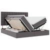 vidaXL &Aacute;gy t&aacute;rol&oacute;val &eacute;s LED l&aacute;mp&aacute;val Sz&uuml;rke 180 x 200 cm Műbőr