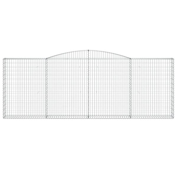 vidaXL 6 db íves horganyzott vas gabion kosár 400x30x140/160 cm