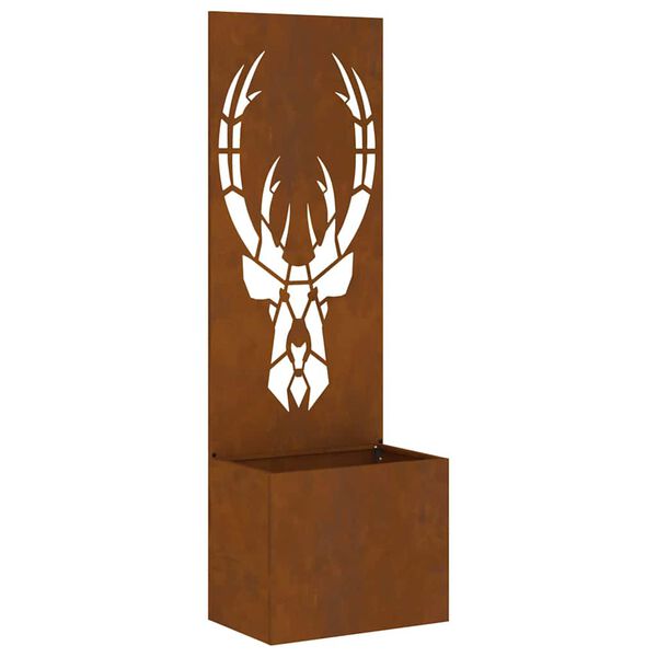 vidaXL Kertv&eacute;dő v&aacute;szon Rozsd&aacute;s 50 x 140 cm Időj&aacute;r&aacute;s&aacute;ll&oacute; ac&eacute;l