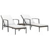 vidaXL 2 db barna polyrattan napoz&oacute;&aacute;gy asztallal