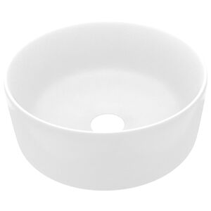 vidaXL kerek matt feh&eacute;r ker&aacute;mia luxus mosd&oacute;kagyl&oacute; 40 x 15 cm