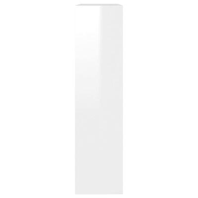 vidaXL magasfényű fehér 2 szintes cipőszekrény tükörrel 63 x 17 x 67cm