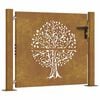 vidaXL Corten ac&eacute;l kerti kapu 100x100 cm, fa mint&aacute;zat&uacute;