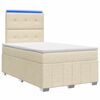vidaXL LED Boxspring &Aacute;gy Mattal Kr&eacute;msz&iacute;nű 120 x 200 cm Sz&ouml;vet