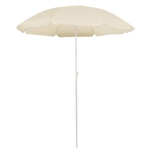 vidaXL homoksz&iacute;nű k&uuml;lt&eacute;ri napernyő ac&eacute;l r&uacute;ddal 180 cm